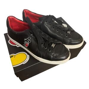 COACH x DISNEY Black Leather Mickey Mouse Porter Sport Nappa Sz 6.5M